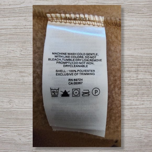 Columbia blue & tan fleece zippered jacket, size XL EUC - Picture 6 of 6